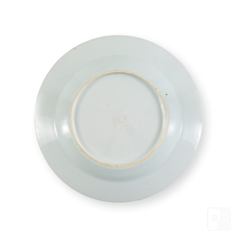 清乾隆 約1745年 墨地樂人圖盤 | RARE ASSIETTE EN PORCELAINE ÉMAILLÉE NOIRE - 图4